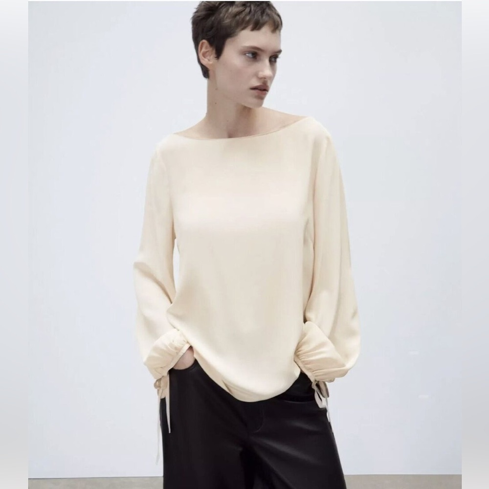 Zara Studio Boat Neck Blouse (Size L)